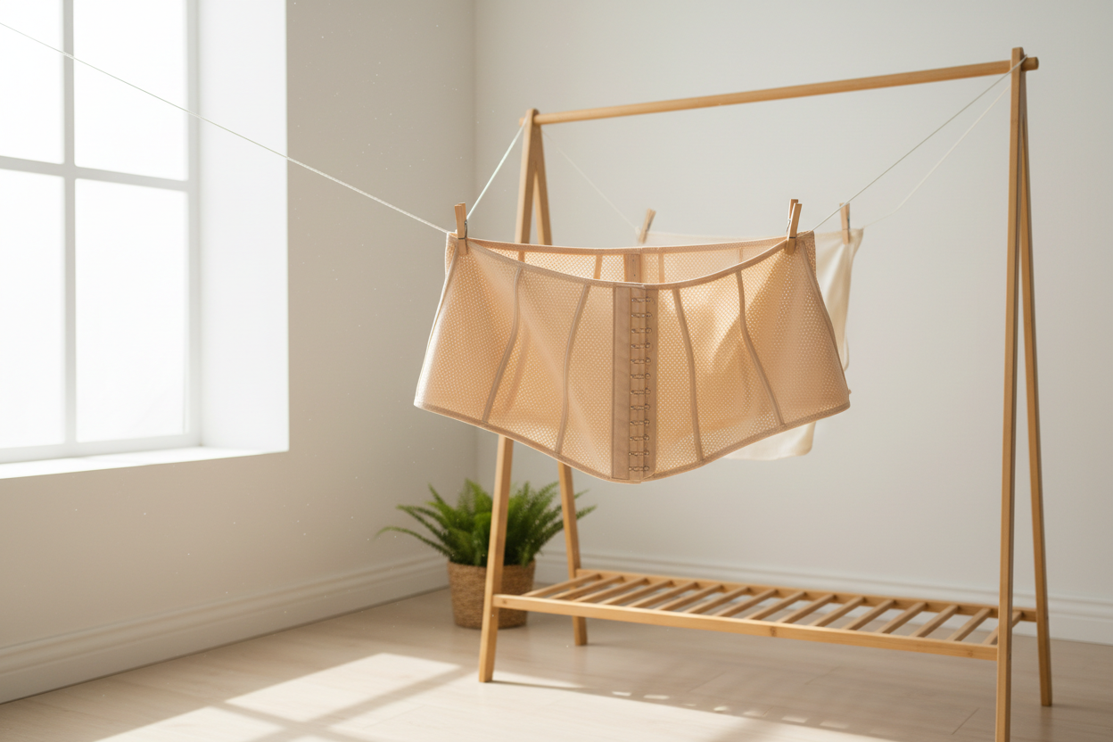 Can I have an image of a waist trainer air drying 